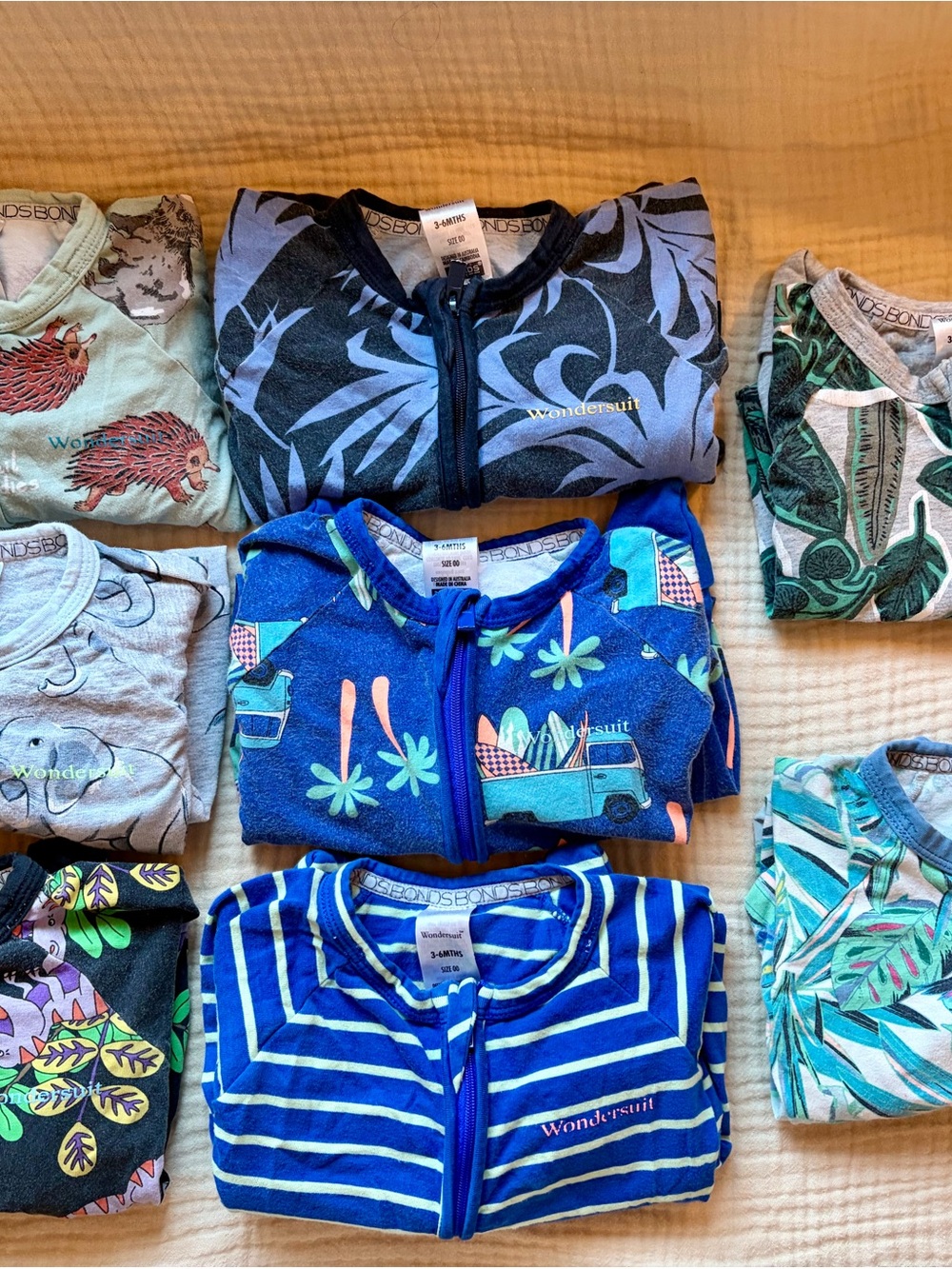 Bonds Wondersuit Baby Sleeper Bundle x11 | 0-12M | Boys Unisex